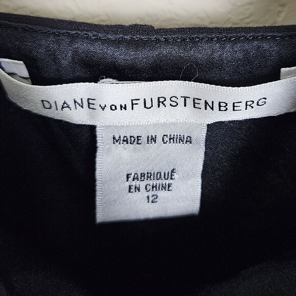 Diane Von Furstenberg Jiwon Sheath Ponte Dress Size 12 Formal Bodycon Silk DVF - Picture 8 of 13